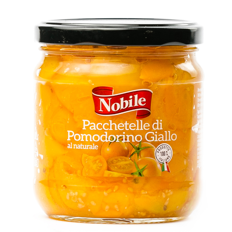 Pacchetelle di pomodorino giallo al naturale 350g